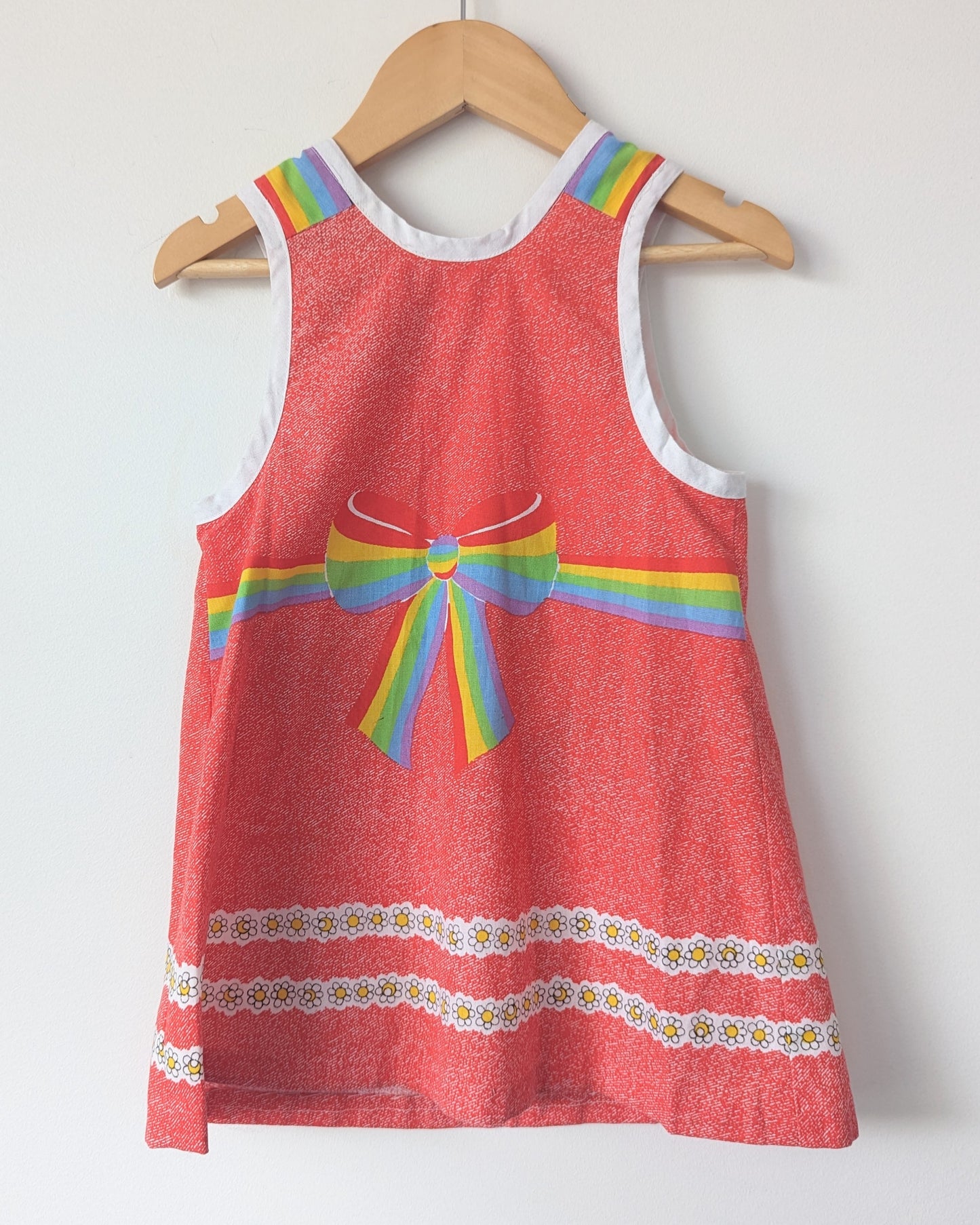 Vintage Barbara Alexander Rainbow Apron Dress • 2T